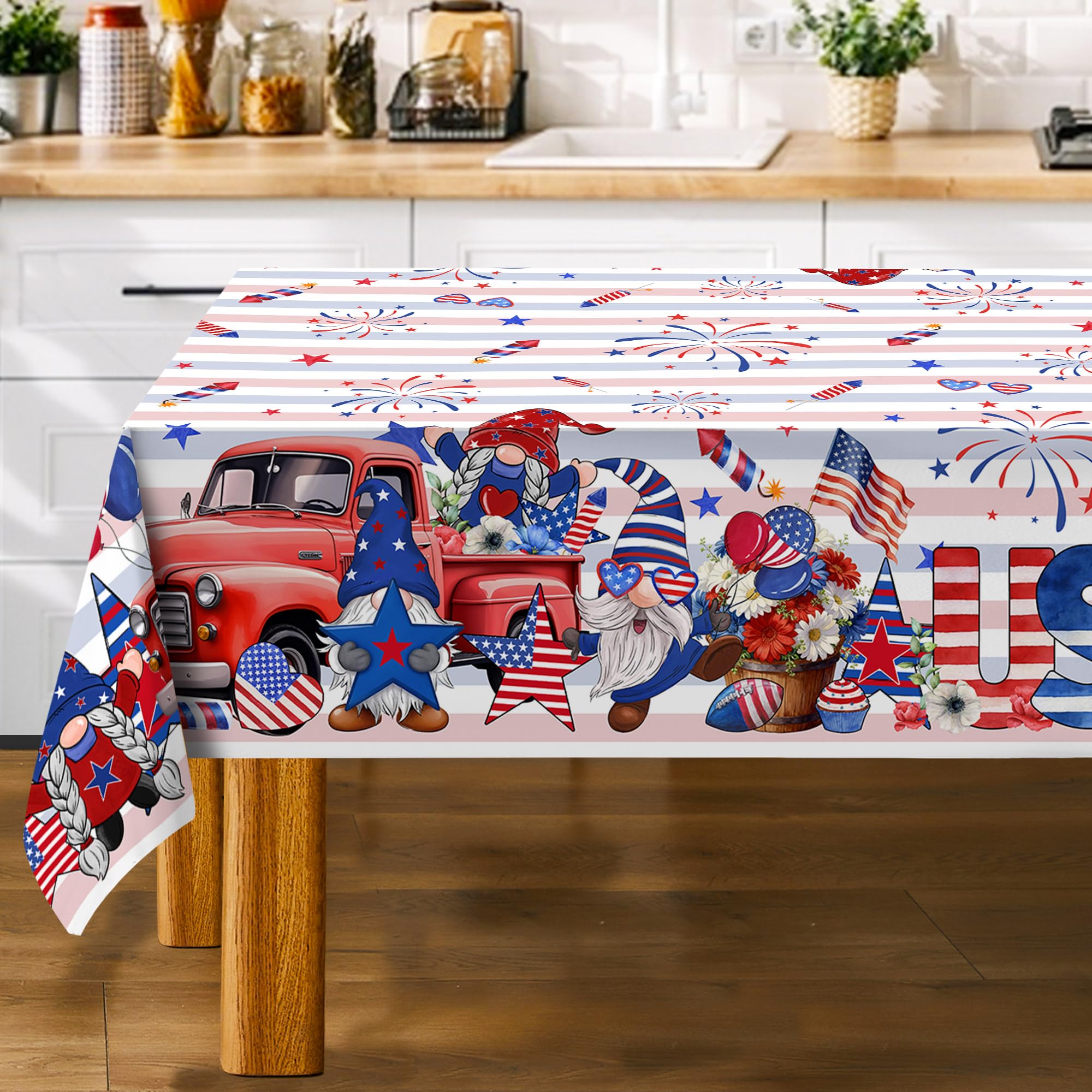 Amazon｜Unibyby 7月4日テーブルクロス 長方形 60 x 84インチ、独立